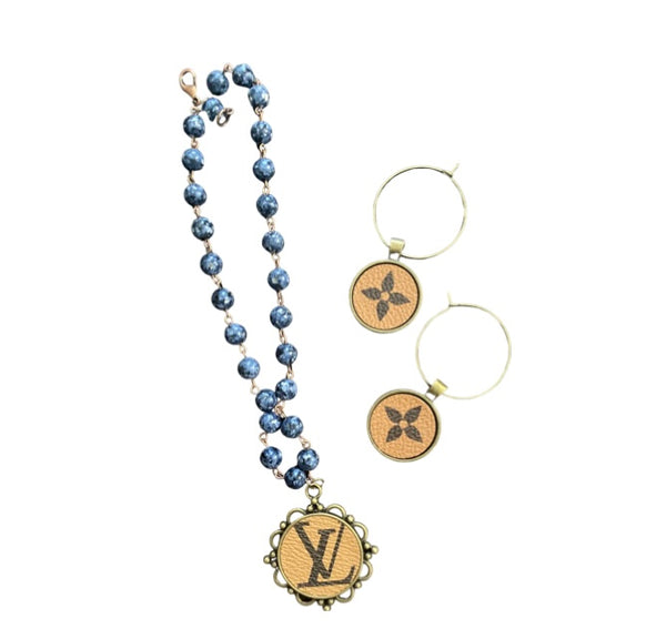 Recycled Authentic Louis Vuitton Leather Jewelry Set – The Nash Glam Company